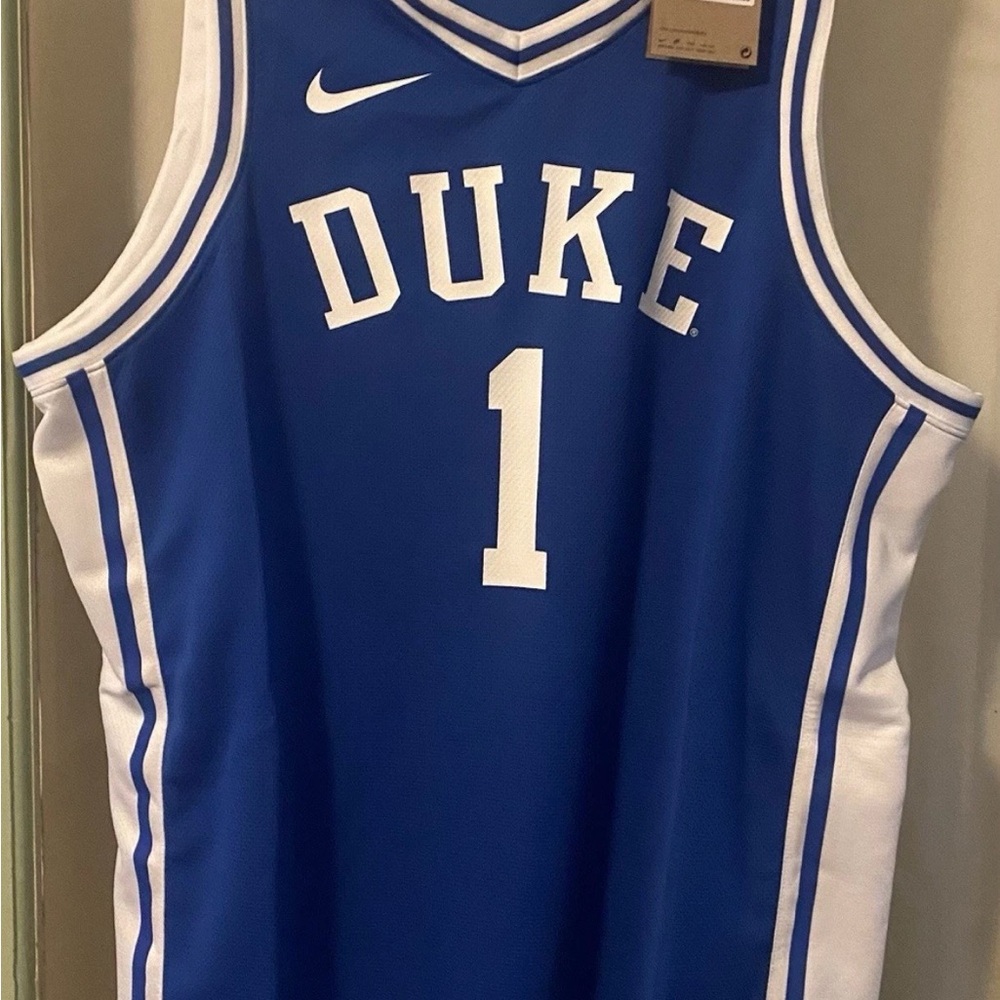 NWT Nike Duke Blue and White Jersey